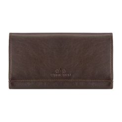 Skórzany portfel w kolorze brązowym - (S)18,5 x (W)10 cm. Brązowe portfele Kazar, Wittchen, bez wzorów, z materiału. W wyprzedaży za 179.95 zł.