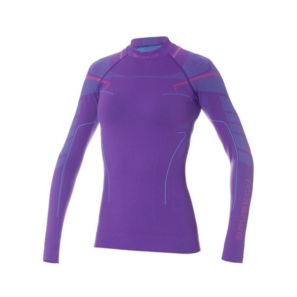 Termoaktywna damska bluza narciarska Brubeck Thermo. Fioletowe bluzy Brubeck, na zimę, m, bez wzorów, z dzianiny, bez kaptura. Za 189.99 zł.