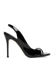 Eva Minge Sandały EO-TALIA-LT1022-201 Czarny. Czarne sandały Eva Minge, bez wzorów, ze skóry, bez obcasa, na szpilce, bez zapięcia. Za 449.99 zł.