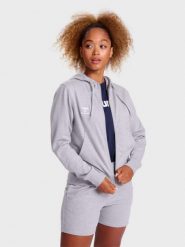 Damska bluza dresowa z kapturem Hummel Go 2.0. Szare bluzy Hummel, l, bez wzorów, z bawełny, z kapturem. Za 249.00 zł.