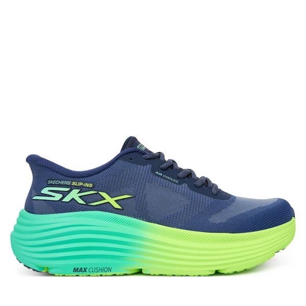 Buty do biegania Skechers. Niebieskie obuwie sportowe Skechers, bez zapięcia, do biegania. Za 379.99 zł.