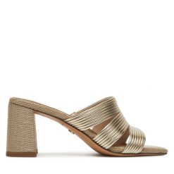 Klapki Tamaris. Żółte klapki Tamaris, bez wzorów, bez obcasa. Za 269.99 zł.