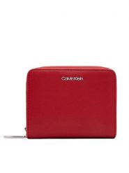 Calvin Klein Mały Portfel Damski Ck Must Medium Zip Around Wallet K60K611937 Czerwony. Czerwone portfele Calvin Klein, bez wzorów, ze skóry. Za 179.99 zł.