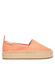 Calvin Klein Jeans Espadryle Platform Espadrille Ml Cs YW0YW01871 Pomarańczowy. Brązowe espadryle Calvin Klein Jeans, bez wzorów, z jeansu, bez obcasa, bez zapięcia. Za 349.99 zł.