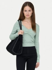 ONLY Bluzka Betty 15365756 Zielony Standard Fit. Zielone bluzki Only, l, bez wzorów, z bawełny, bez kołnierzyka, bez ramiączek. Za 89.99 zł.