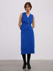 BGN Spódnica w kolorze niebieskim rozmiar: 40. Niebieskie spódnice BGN, na co dzień, bez wzorów, midi, proste. Za 96.14 zł.