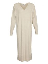 MOSS COPENHAGEN Sukienka "Hermine Rachelle" w kolorze beżowym rozmiar: L/XL. Brązowe sukienki Moss Copenhagen, na imprezę, l, bez wzorów, z wiskozy, klasyczne, bez kołnierzyka, bez ramiączek, maxi. Za 147.95 zł.