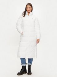 Tommy Jeans Płaszcz zimowy DW0DW19918 Biały Regular Fit. Białe płaszcze Tommy Jeans, na zimę, m, bez wzorów, z jeansu, bez kaptura. Za 839.99 zł.