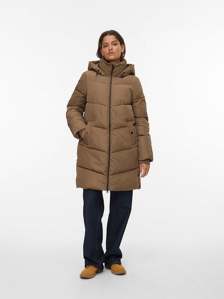 Vero Moda Płaszcz zimowy "VMHALSEY" w kolorze jasnobrązowym rozmiar: S. Brązowe płaszcze Vero Moda, na zimę, s, bez wzorów, z puchu, bez kaptura. Za 134.85 zł.