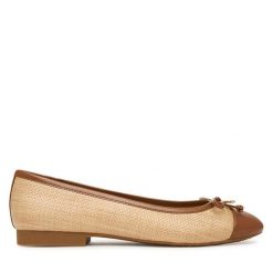 Baleriny MICHAEL Michael Kors. Brązowe baleriny MICHAEL Michael Kors, bez wzorów, bez obcasa. Za 569.99 zł.