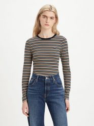 Levi´s Koszulka w kolorze czarno-morsko-żółtym rozmiar: XL. Czarne bluzki s, bez wzorów, z bawełny, bez kołnierzyka, bez ramiączek. Za 73.76 zł.