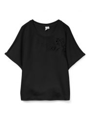 Vero Moda Koszulka w kolorze czarnym rozmiar: L. Czarne bluzki Vero Moda, l, z aplikacjami, bez kołnierzyka, bez ramiączek. Za 74.28 zł.