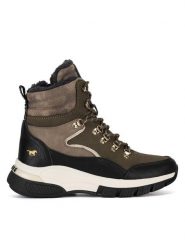 Mustang Botki 1481-605 Beżowy. Brązowe botki Mustang, bez wzorów, ze skóry, bez obcasa, na płaskiej podeszwie, bez zapięcia. Za 279.99 zł.