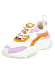 Steve Madden Sneakersy w kolorze fioletowo-pomarańczowo-białym rozmiar: 40. Białe trampki Steve Madden, bez wzorów, bez zapięcia. Za 217.99 zł.