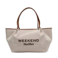 Torebka Weekend Max Mara. Brązowe shopper Weekend Max Mara, bez wzorów, bez dodatków. Za 1,479.00 zł.