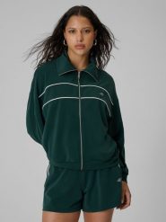 4F Bluza dresowa loose bez kaptura damska - zielona L. Zielone bluzy sportowe 4f, l, bez wzorów, z dresówki, bez kaptura. Za 199.99 zł.