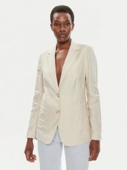 Tommy Hilfiger Marynarka WW0WW42454 Beżowy Regular Fit. Brązowe marynarki i żakiety TOMMY HILFIGER, bez wzorów, ze lnu. Za 599.99 zł.