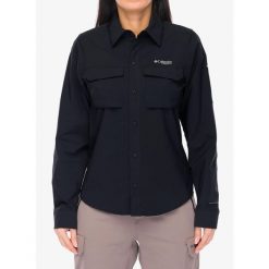 Koszula trekkingowa damska Columbia Silver Ridge Elite Long Sleeve Woven. Czarne koszule Columbia, bez wzorów, sportowe, bez kołnierzyka, bez ramiączek. Za 435.69 zł.