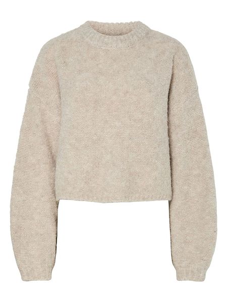 Pieces Sweter w kolorze beżowym rozmiar: XS. Brązowe swetry Pieces, xs, bez wzorów, bez ramiączek. Za 149.66 zł.