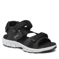 Sandały Halti. Szare sandały HALTI, bez wzorów, bez obcasa, na płaskiej podeszwie, bez zapięcia. Za 169.99 zł.