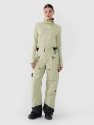4F Spodnie snowboardowe membrana 10000 damskie - oliwkowe/khaki XS. Brązowe spodnie narciarskie 4f, m, bez wzorów, z dzianiny, narciarskie. W wyprzedaży za 199.99 zł.