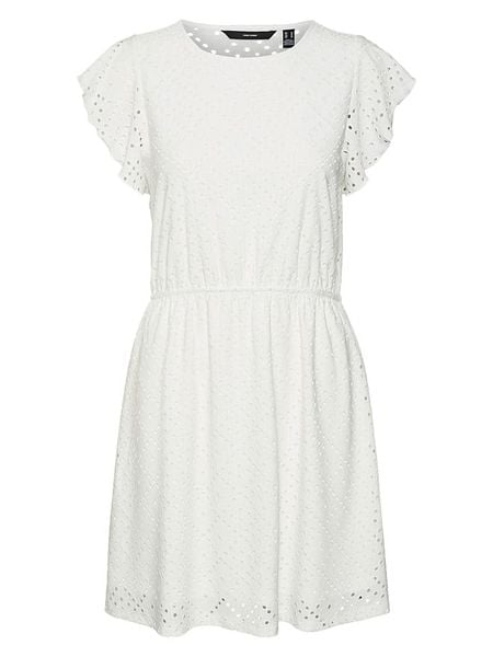 Vero Moda Sukienka w kolorze białym rozmiar: M. Białe sukienki Vero Moda, m, bez wzorów, bez kołnierzyka, bez ramiączek, mini. Za 129.95 zł.