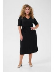 KAFFE curve Sukienka "Civena" w kolorze czarnym rozmiar: S. Czarne sukienki KAFFE curve, na co dzień, s, bez wzorów, bez kołnierzyka, bez ramiączek, midi, proste. Za 104.99 zł.