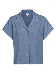 Herrlicher Bluzka "Elison" w kolorze niebieskim rozmiar: S. Niebieskie bluzki Herrlicher, s, bez wzorów, z bawełny, bez kołnierzyka, bez ramiączek. Za 126.99 zł.