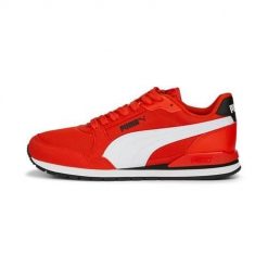 Buty do chodzenia damskie Puma ST Runner V3 Mesh JR. Czerwone trekkingi Puma, z materiału, trekkingowe. Za 244.00 zł.