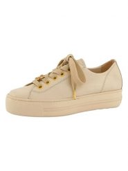 Paul Green Skórzane sneakersy w kolorze beżowym rozmiar: 40. Brązowe trampki Paul Green, bez wzorów, bez zapięcia. Za 402.75 zł.
