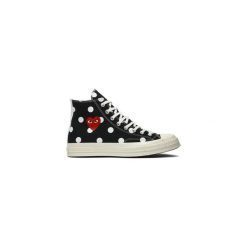 Converse Comme des Garçons Play à Pois Noir Haute. Czarne trampki Converse, bez wzorów, bez zapięcia. Za 843.21 zł.