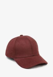 Bordowa Klasyczna Czapka z Daszkiem Tusira. Czerwone czapki Born2be, bez wzorów, z jeansu, klasyczne. Za 39.99 zł.