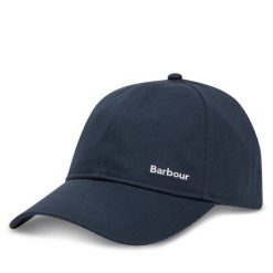 Czapka z daszkiem Barbour. Niebieskie czapki Barbour, bez wzorów. Za 139.99 zł.