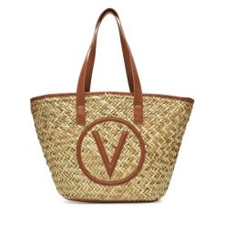 Torebka Valentino. Brązowe shopper Valentino, bez wzorów, bez dodatków. Za 379.99 zł.