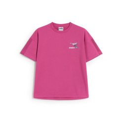 Koszulka damska DIADORA L.T-SHIRT SS FLOSS. Czerwone koszulki sportowe Diadora, bez wzorów, bez ramiączek. Za 39.99 zł.