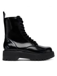 DKNY Trzewiki Batu K3511773 Czarny. Czarne botki DKNY, bez wzorów, ze skóry, bez obcasa, na płaskiej podeszwie, bez zapięcia. Za 879.99 zł.