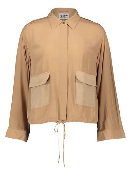 Scotch & Soda Bluzka w kolorze beżowym rozmiar: 42. Brązowe bluzki Scotch & Soda, bez wzorów, z wiskozy, bez kołnierzyka, bez ramiączek. Za 114.95 zł.