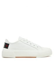 LOVE MOSCHINO Trampki JA15012G1MIA0100 Biały. Białe trampki Love Moschino, bez wzorów, ze skóry, bez zapięcia. Za 679.99 zł.