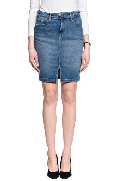 LEE Pencil Skirt DAMSKA SPÓDNICA JEANSOWA MID WORN MARTHA L38GQDTO 112108194. Spódnice Lee, l, bez wzorów, z jeansu. W wyprzedaży za 49.99 zł.