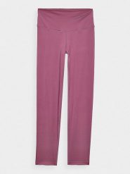 4F Legginsy sportowe w kolorze różowym rozmiar: M. Różowe legginsy 4f, m, bez wzorów, z materiału, z podwyższonym stanem, outdoorowe. Za 48.39 zł.