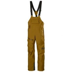 Damskie spodnie narciarskie na szelkach Helly Hansen Powderqueen. Brązowe spodnie narciarskie Helly Hansen, xs, bez wzorów, z poliesteru, narciarskie. Za 1,109.00 zł.
