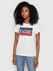 Levi's® T-Shirt The Perfect Graphic Tee 17369-0297 Biały Regular Fit. Białe t-shirty s, bez wzorów, z bawełny, bez kołnierzyka, bez ramiączek. Za 89.99 zł.