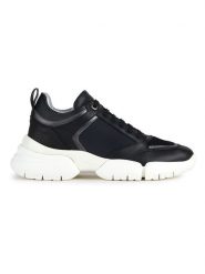 Geox Sneakersy "Adacter" w kolorze czarnym rozmiar: 36. Czarne trampki Geox, bez wzorów, bez zapięcia. Za 180.49 zł.