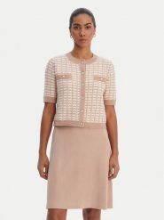 Morgan Sukienka dzianinowa 261-RMORESA Beżowy Slim Fit. Brązowe sukienki Morgan, m, bez wzorów, z dzianiny, bez kołnierzyka, bez ramiączek. Za 429.99 zł.