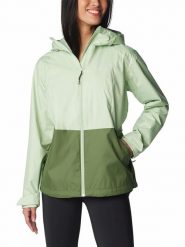 Columbia Kurtka przeciwdeszczowa "Inner Limits™ III" w kolorze zielonym rozmiar: XS. Zielone kurtki sportowe Columbia, xs, bez wzorów, bez kaptura, outdoorowe. Za 162.49 zł.