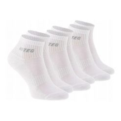 Skarpetki Do Kostek Unisex Dla Dorosłych Quarro 3pak. Białe skarpety Hi-tec, bez wzorów. Za 37.99 zł.