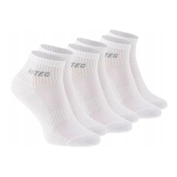 Skarpetki Do Kostek Unisex Dla Dorosłych Quarro 3pak. Białe skarpety Hi-tec, bez wzorów. Za 40.99 zł.