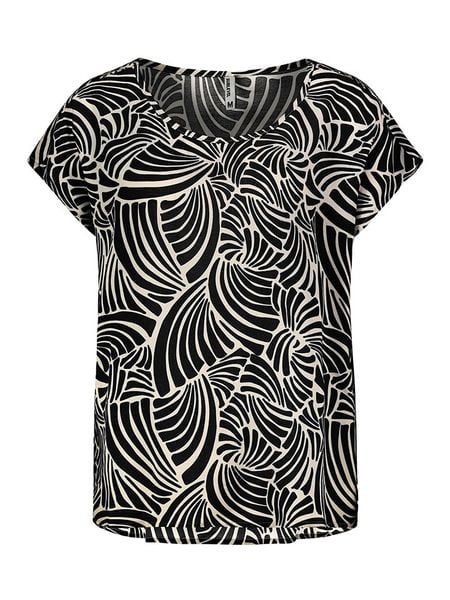 Sublevel Bluzka w kolorze czarno-beżowym rozmiar: S. Czarne bluzki Sublevel, s, bez wzorów, z wiskozy, klasyczne, bez kołnierzyka, bez ramiączek. Za 39.03 zł.