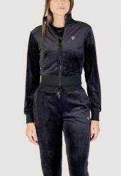 Bluza Kobieta GUESS ACTIVE COUTURE FULL ZIP SWEATSHIRT. Czarne bluzy Guess Active, m, z aplikacjami, z lycry, bez kaptura. Za 345.15 zł.