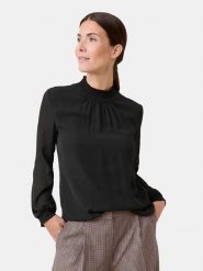 Gerry Weber Bluzka w kolorze czarnym rozmiar: 44. Czarne bluzki Gerry Weber, bez wzorów, bez kołnierzyka, bez ramiączek. Za 118.84 zł.